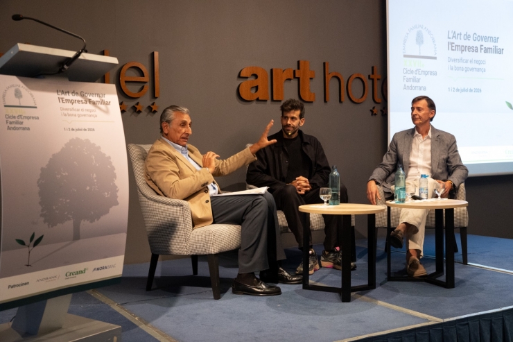 Un moment del Cicle d'Empresa Familiar Andorrana celebrat aquesta setmana.